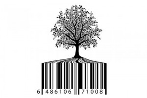 Tree barcode art Tree barcode art
