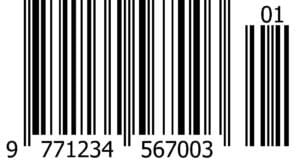 ISSN issue 01 barcode example ISSN issue 01 barcode example